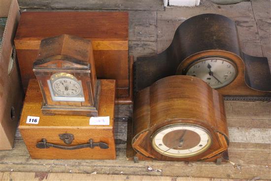 Boxes, clocks etc